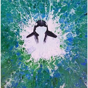 Orca Sighting Art Print from my Original Work 12" x 12" Acid Free